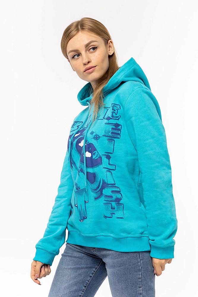 Худи женское ЦБ-00199146 р. 46 Голубой (SKT000865251) - фото 1 Худи женское ЦБ-00199146 р. 46 Голубой (SKT000865251) - фото 1