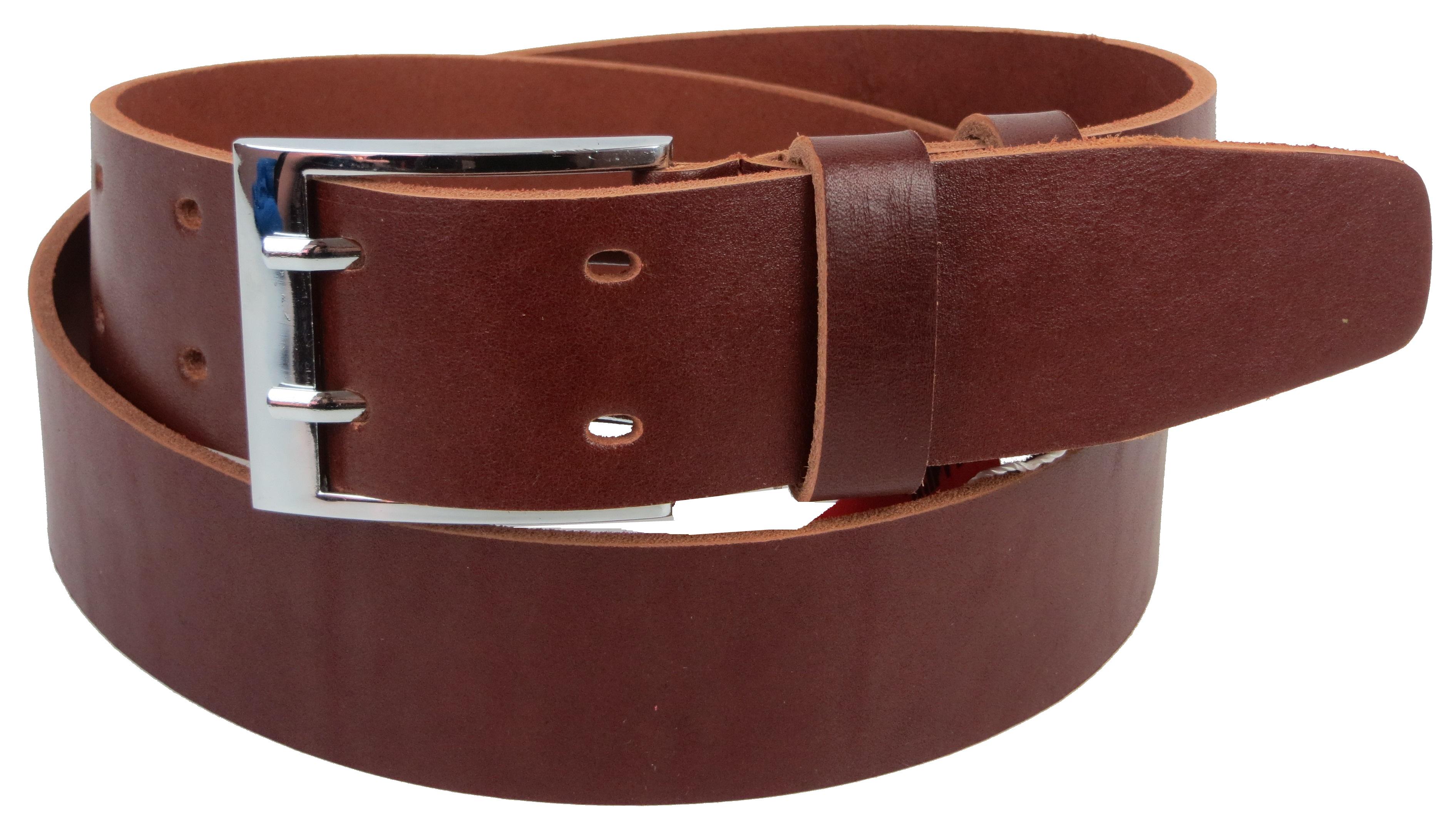 Мужской ремень Skipper кожаный Коричневый (1397-45)