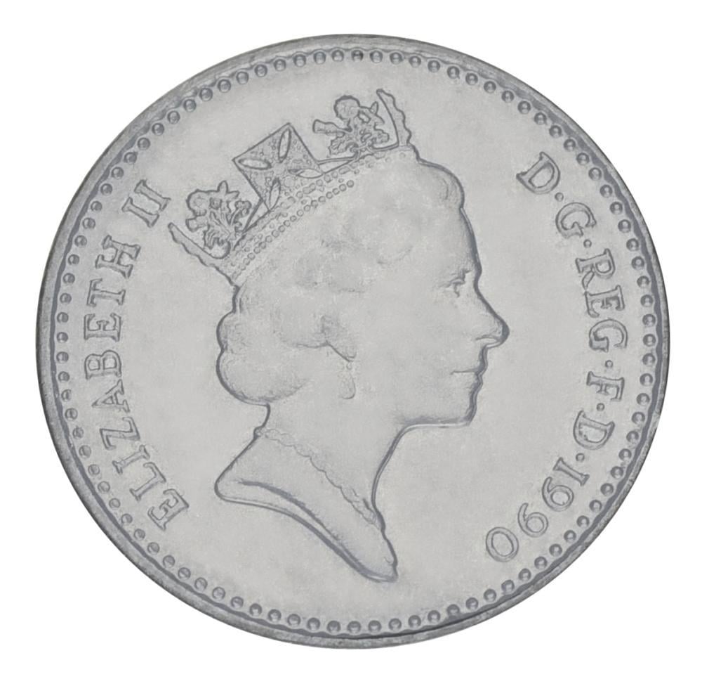 Коллекционная монета Великобритания 5 пенсов 1990 F-VF (М20946)