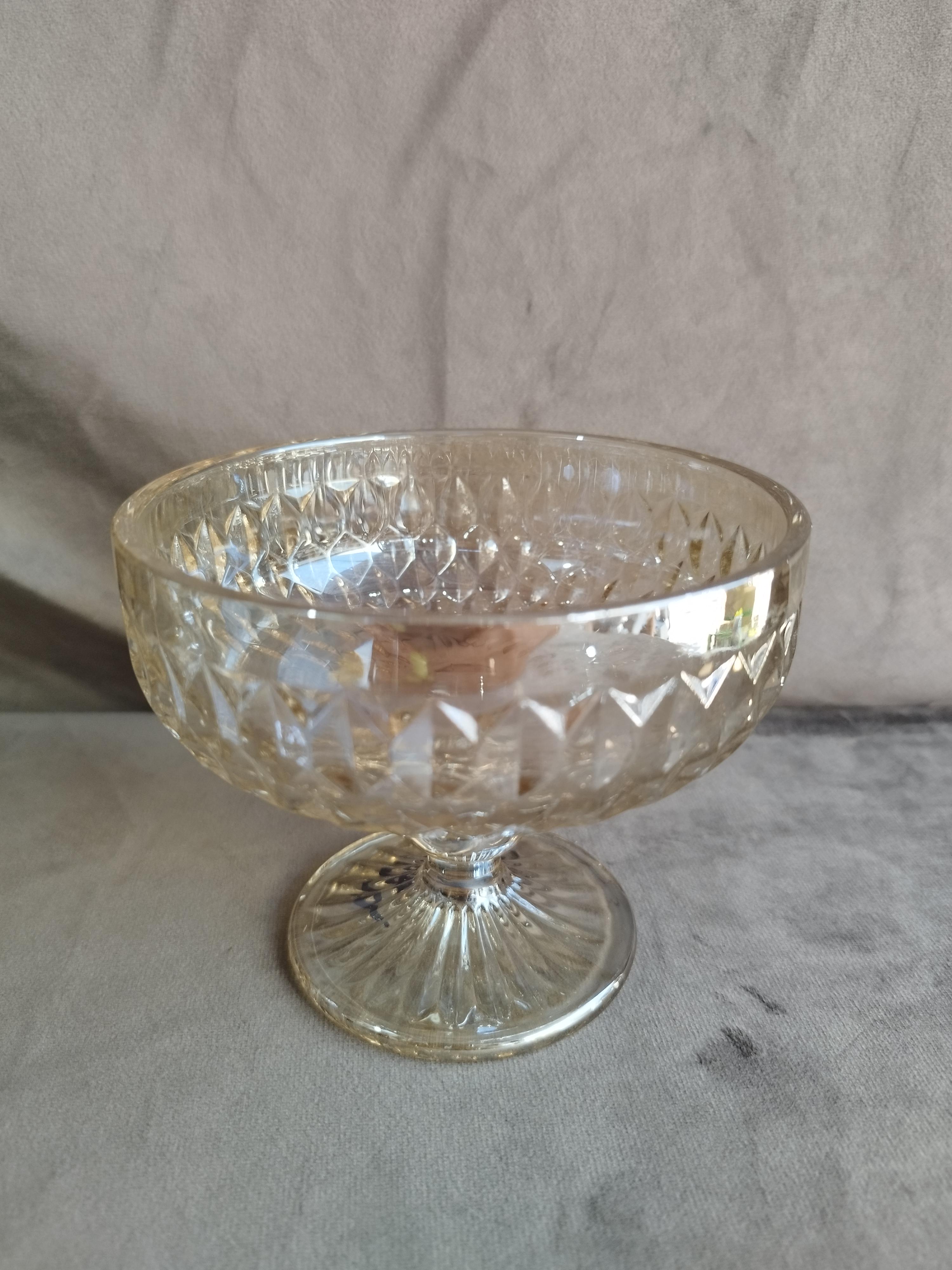 Набор креманок YIWU стеклянных 300 мл 6 шт. Светло-золотистый (HP-19-29-4)