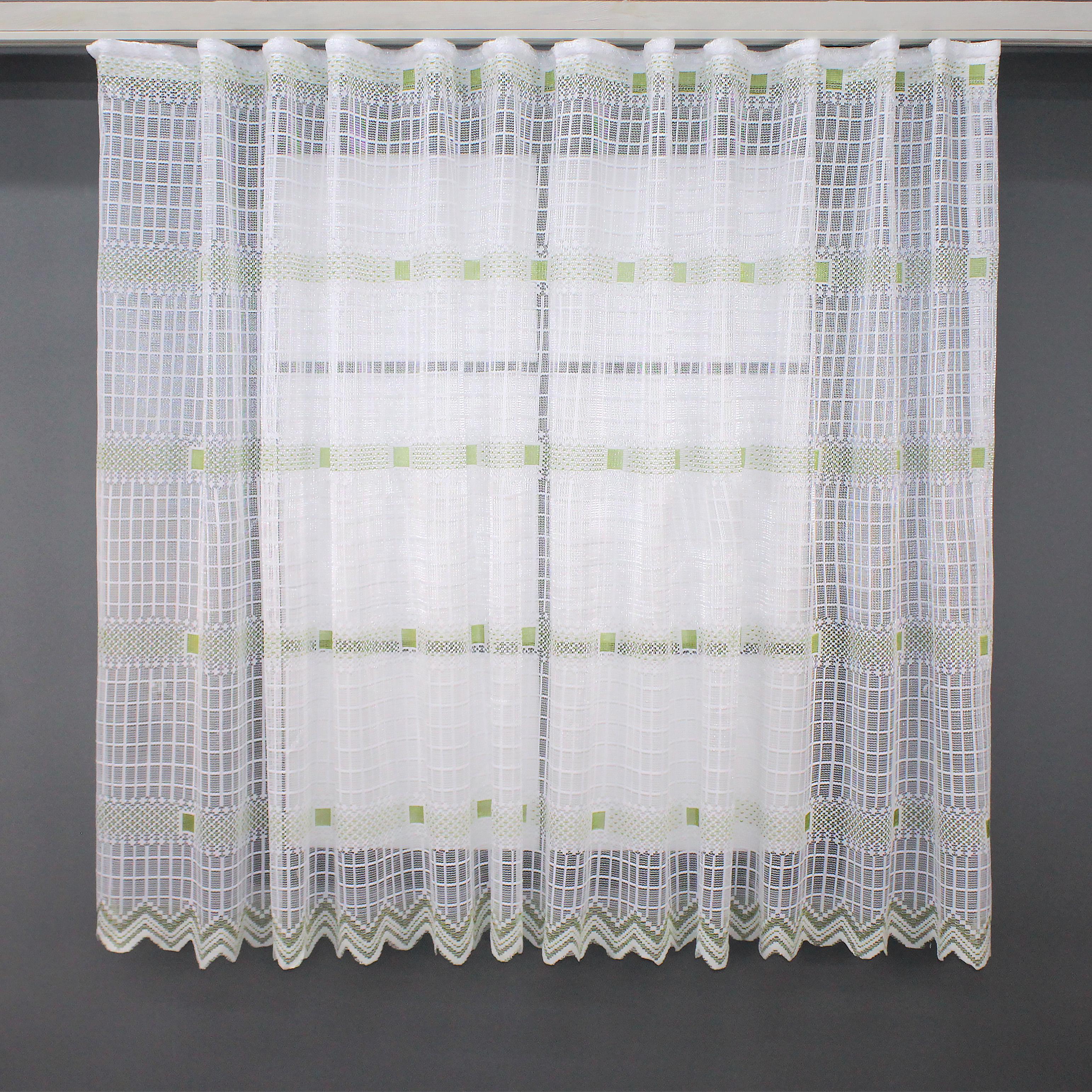 Тюль VR-Textil 1230т Juli Сетка 300х150 см Белый/Зеленый (40-132)