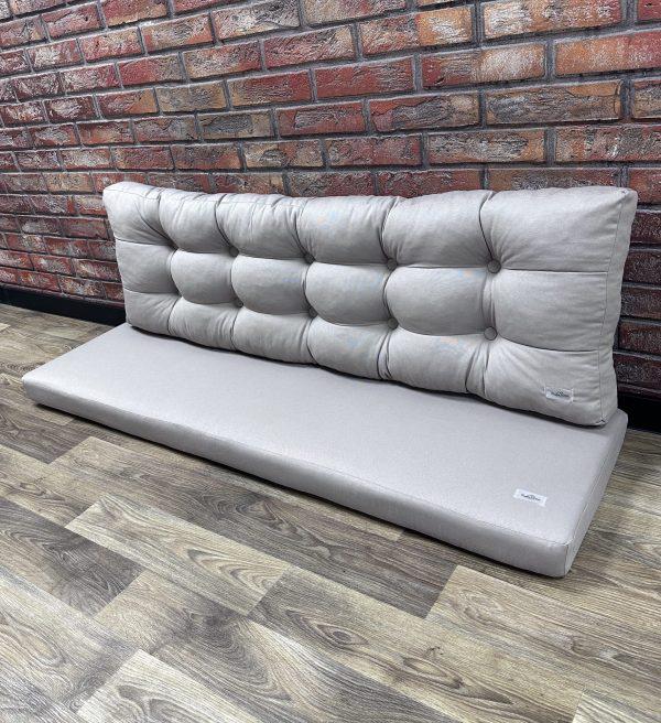 Комплект матрас со спинкой Comfort Home на поддоны/качели/каркасы/садовую мебель 160х60х40х10 см панама grey Комплект матрас со спинкой Comfort Home на поддоны/качели/каркасы/садовую мебель 160х60х40х10 см панама grey