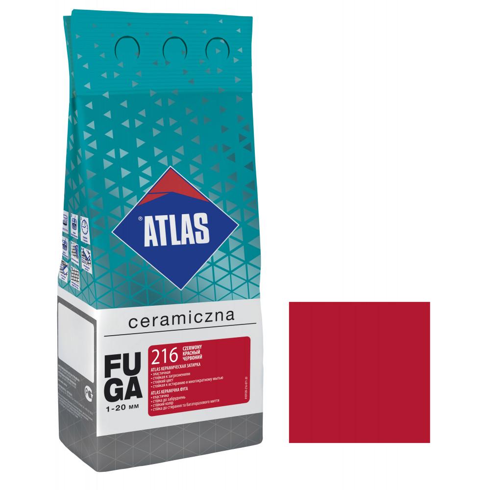 Фуга для плитки ATLAS CERAMICZNA 216 керамічна 1-20 мм 2 кг Червоний (000104416)