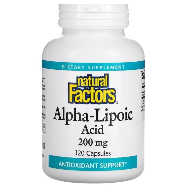 Альфа-липоевая кислота Natural Factors Alpha-Lipoic Acid 200 мг 120 сaps. (000022063)