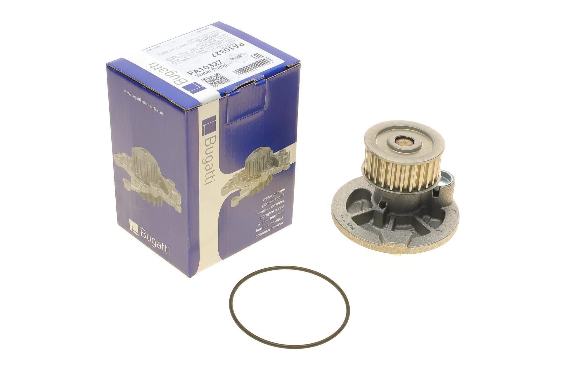 Насос воды Bugatti Opel Astra F/G/H/Omega B/Vectra A/B/Zafira A/B 1.8i/2.0i/2.2i/2.4 94-10 R/B 8 лопаток PA10327 (25589485)
