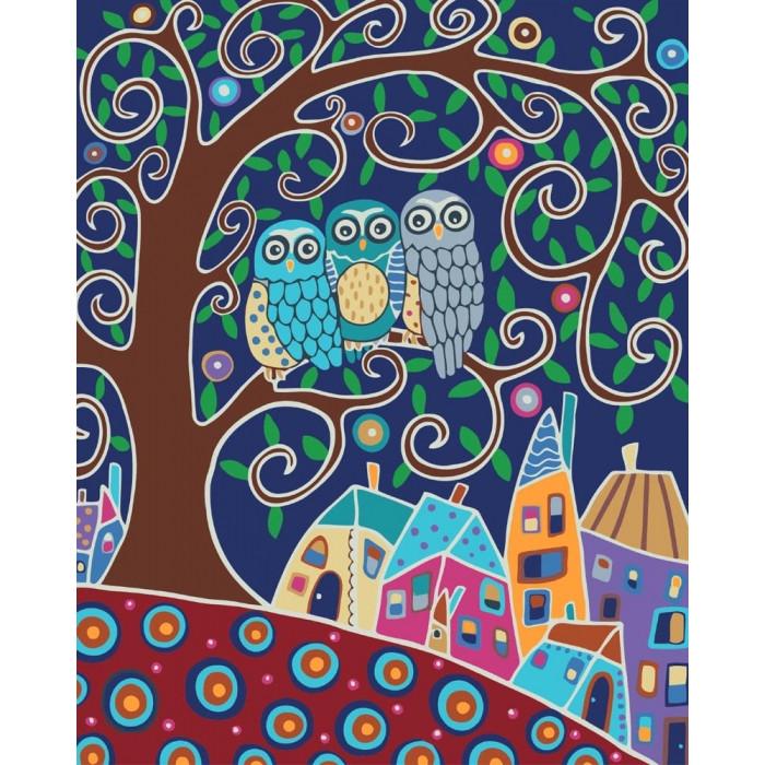 Картина по номерам Ідейка Животные, птицы Трио 40х50 см (KHO2477)