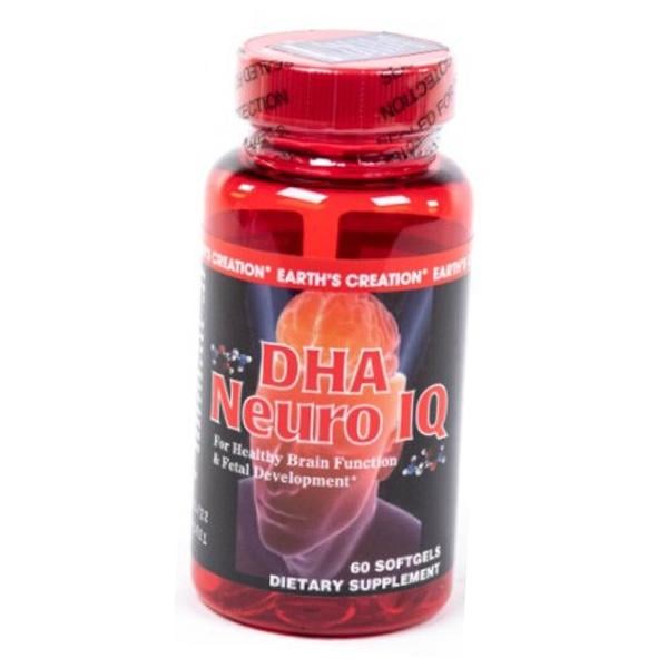 Докозагексаеновая кислота Earth's Creation DHA Nuero IQ 60 гел. капс. (67604006)