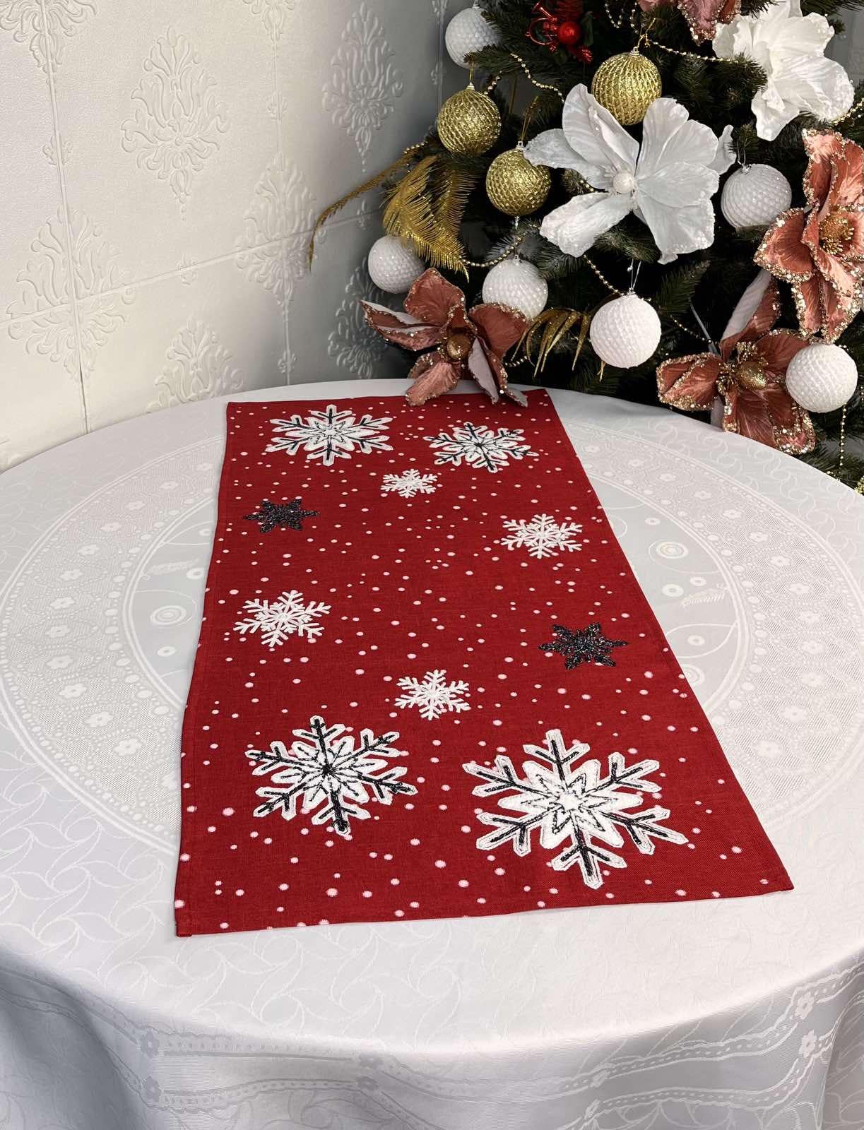 Доріжка новорічна D0699-1B 40x90 см Red (CN29705)