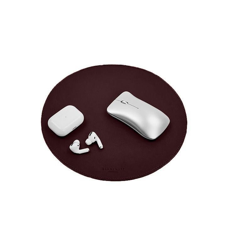 Килимок для мишки з натуральної шкіри краст Бордовий (A-028473)