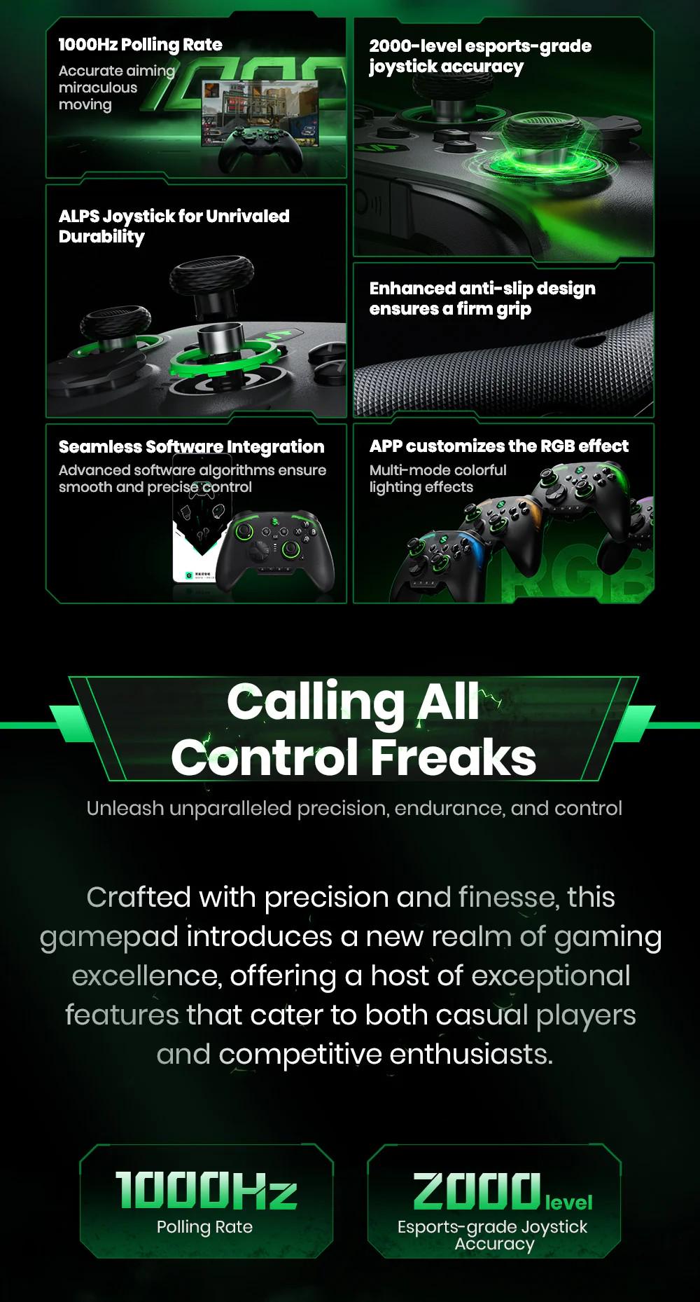 Джойстик Black Shark Green Ghost 3 Mode Elite Controller - фото 5