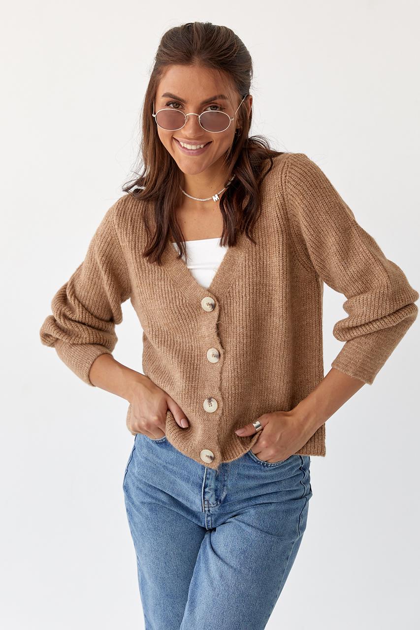Кардиган вязаный PORTAKAL M Коричневый (9528438) Кардиган вязаный PORTAKAL M Коричневый (9528438)