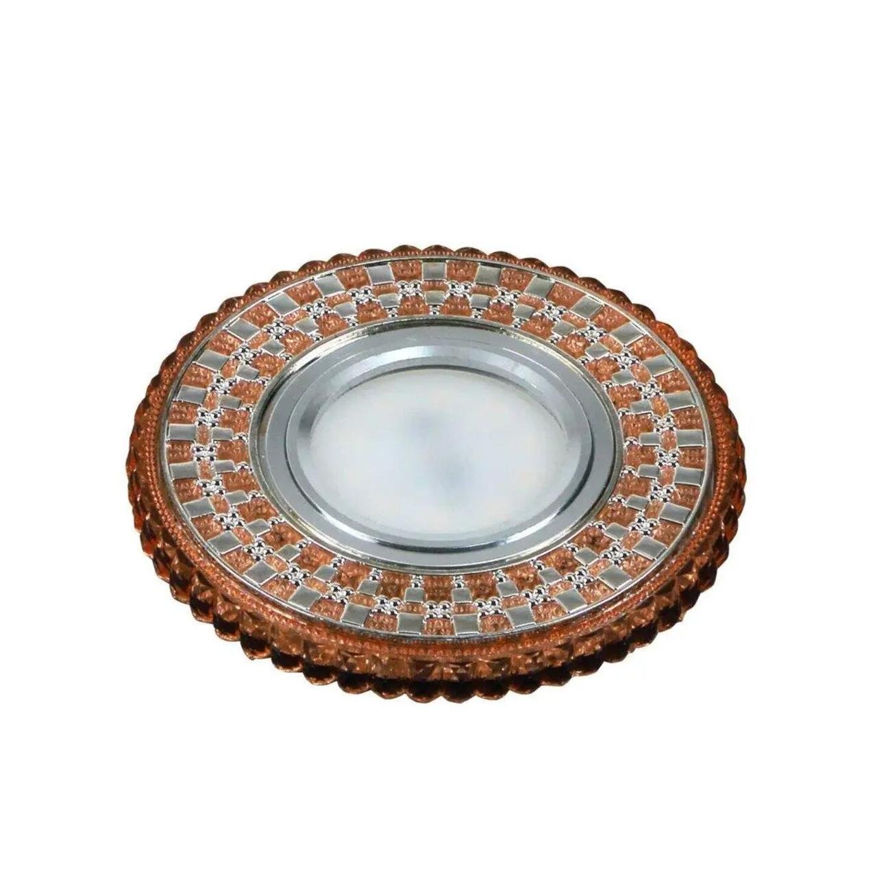 Точечный светильник Sirius из стекла под лампу GU5.3 и подсветкой Коричневый (Л L LB 190105 Т)