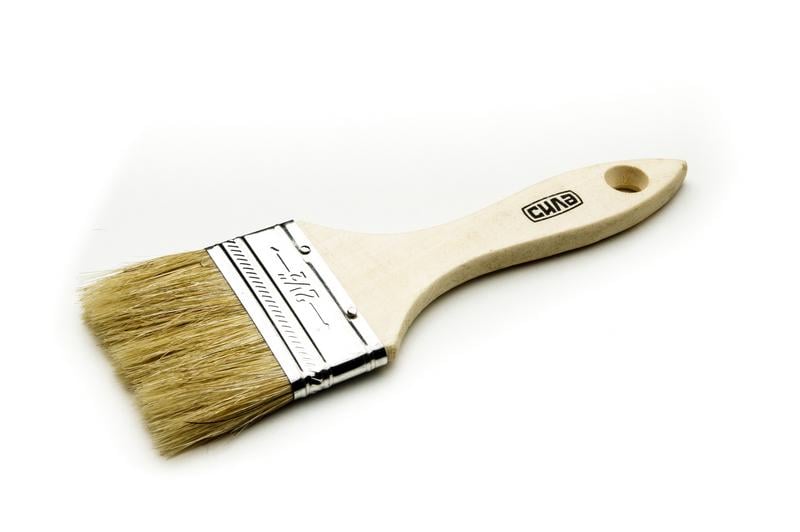 Кисть флейцевая Сила натуральная щетина эконом 2,5'' (30048)