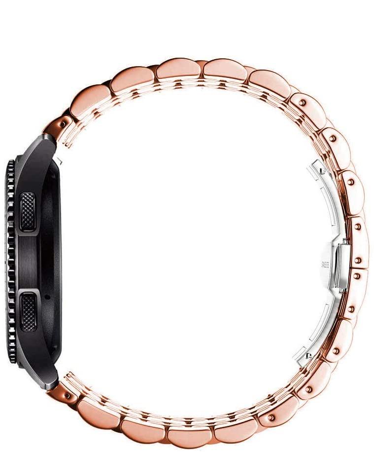 Ремешок стальной BeWatch 20мм для Samsung Galaxy Watch 42/3 41 мм/Active/Active 2 Розовое золото (1012438) - фото 3