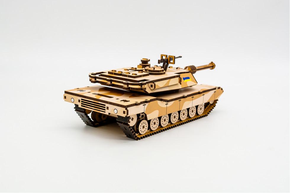 Пазл із дерева механічний PuzzleOK 3D Танк Абрамс 187 деталей - фото 5 Пазл із дерева механічний PuzzleOK 3D Танк Абрамс 187 деталей - фото 5