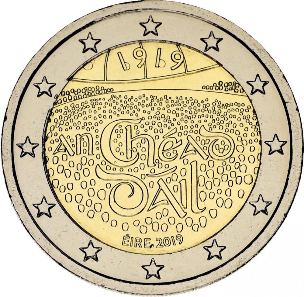 Коллекционная монета Ирландия 2 евро 2019 Биметалл UNC 100-летие со дня первого заседания Дойл Эрен (М12152)