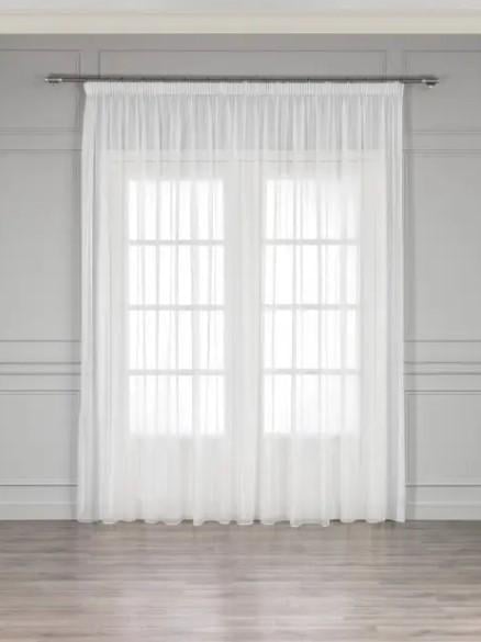 Тюль шифон однотонный Белый (108)