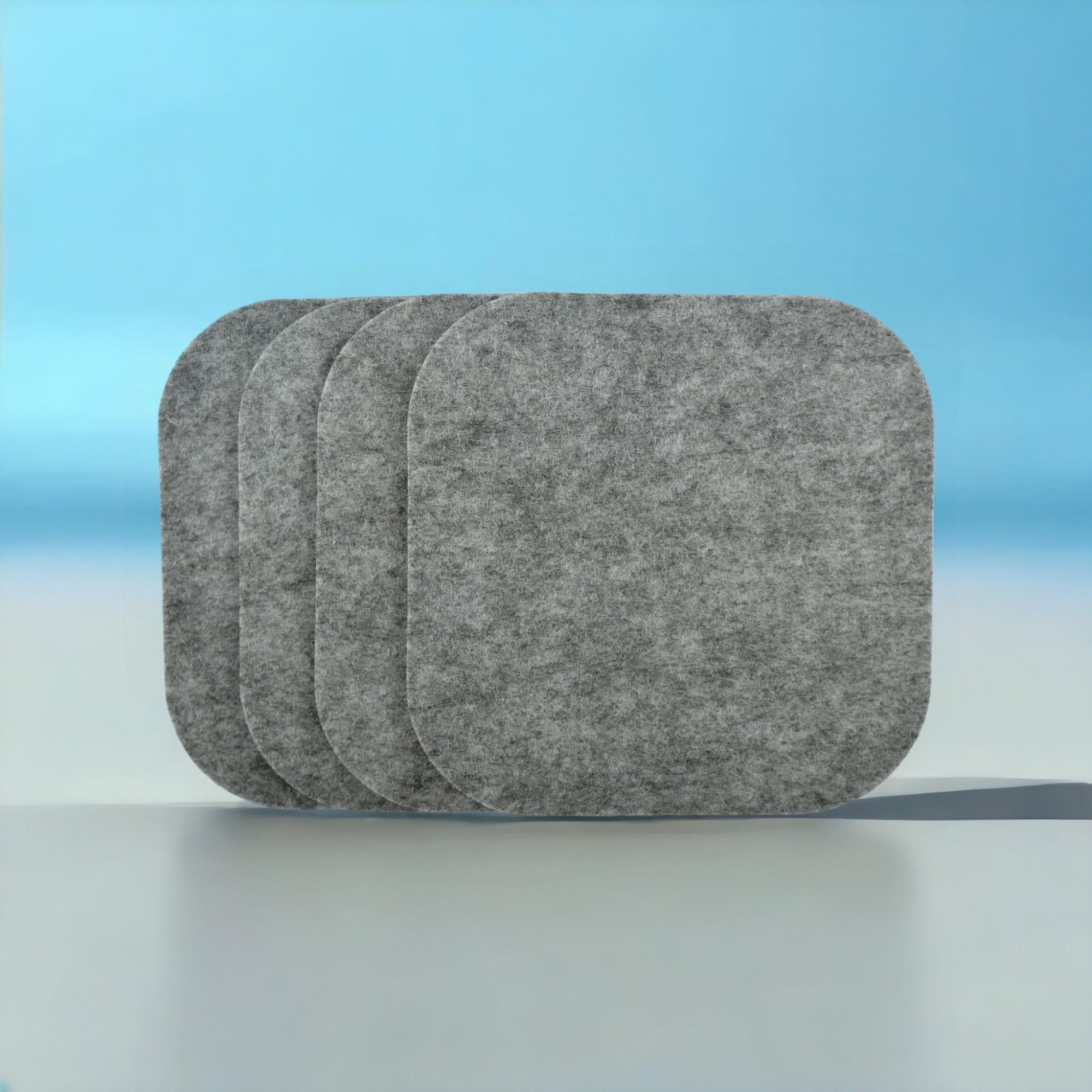 Набор подставок костеров под чашки 4 шт. 10x10 см Серый (Anthracite-0804)