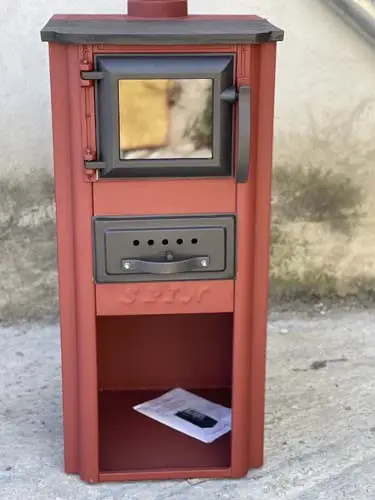 Піч-буржуйка зі склом на дровах Spin KALIMERO 6 кВт Червоний (CNT00007706) - фото 5 Піч-буржуйка зі склом на дровах Spin KALIMERO 6 кВт Червоний (CNT00007706) - фото 5