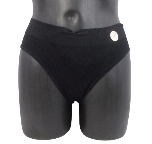 Женские трусики в рубчик 3904 L-XL Черный (1601164092)