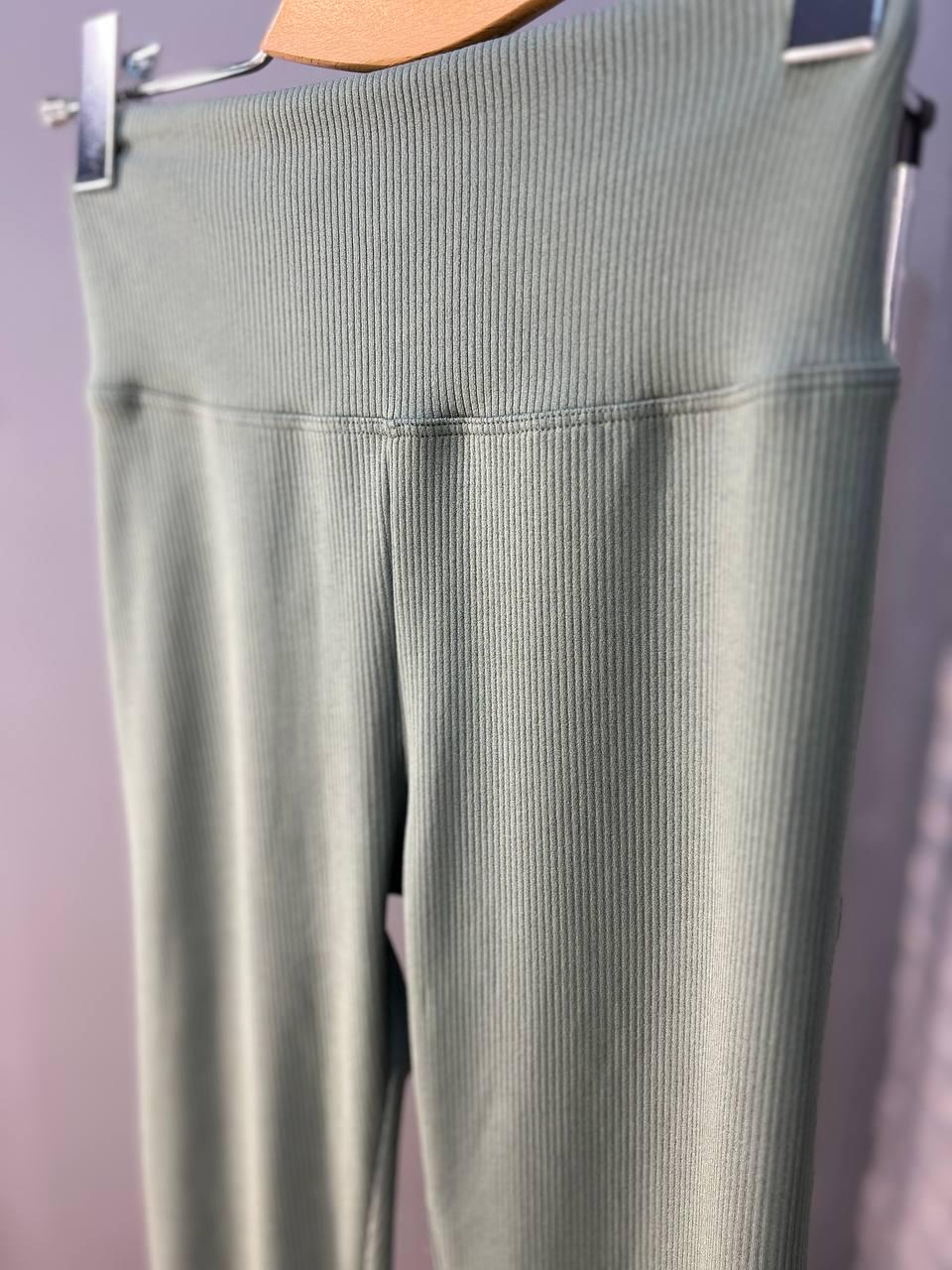 Лосины женские LADY HUREM 2247 рубчик широкий утягивающий пояс M Хаки (1535) - фото 7