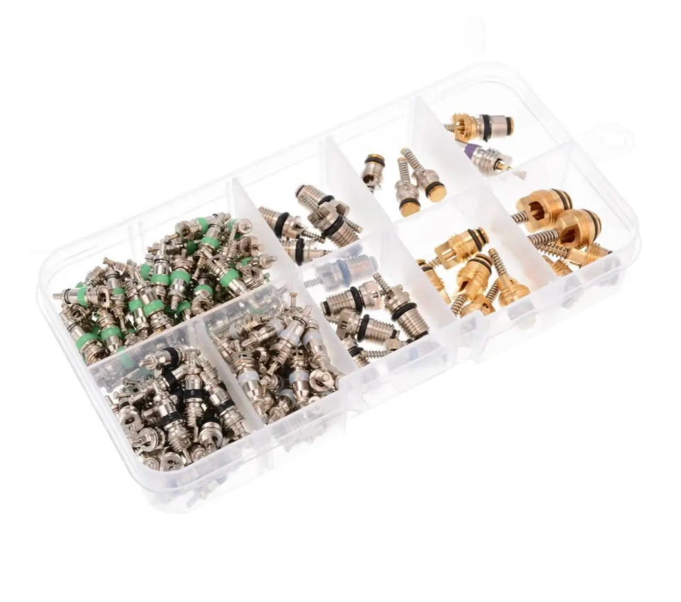 Набір золотників 134 шт. забезпечує сумісність із більшістю систем автокондиціонерів і автосервісів (ІНГП-134) - фото 1 Набір золотників 134 шт. забезпечує сумісність із більшістю систем автокондиціонерів і автосервісів (ІНГП-134) - фото 1