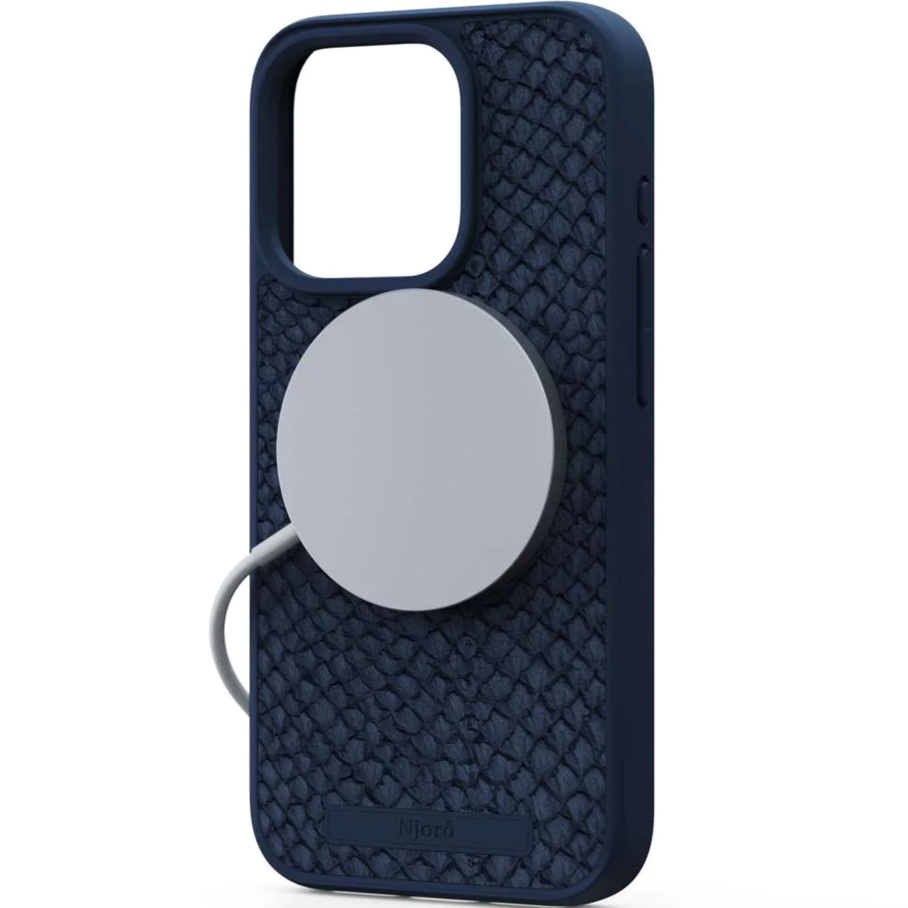 Чехол накладка Njord Salmon Leather MagSafe Case for iPhone 15 Pro, Petrol Blue (NA53SL01) - фото 8