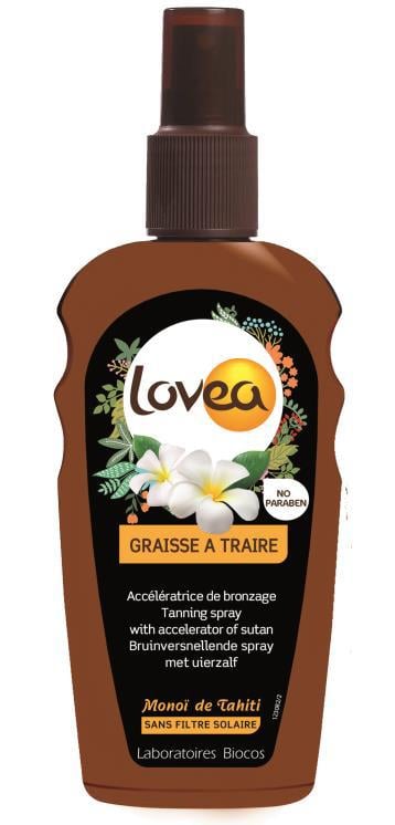 Спрей для прискорення засмаги Lovea Graisse a Traire Sun Tanning Spray з маслом моної (31) - фото 1