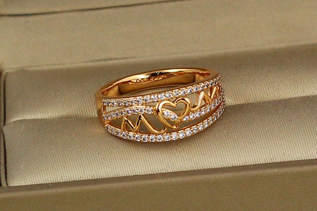 Кольцо Xuping Jewelry Биение сердца р. 16 Золотистый (1831974923)