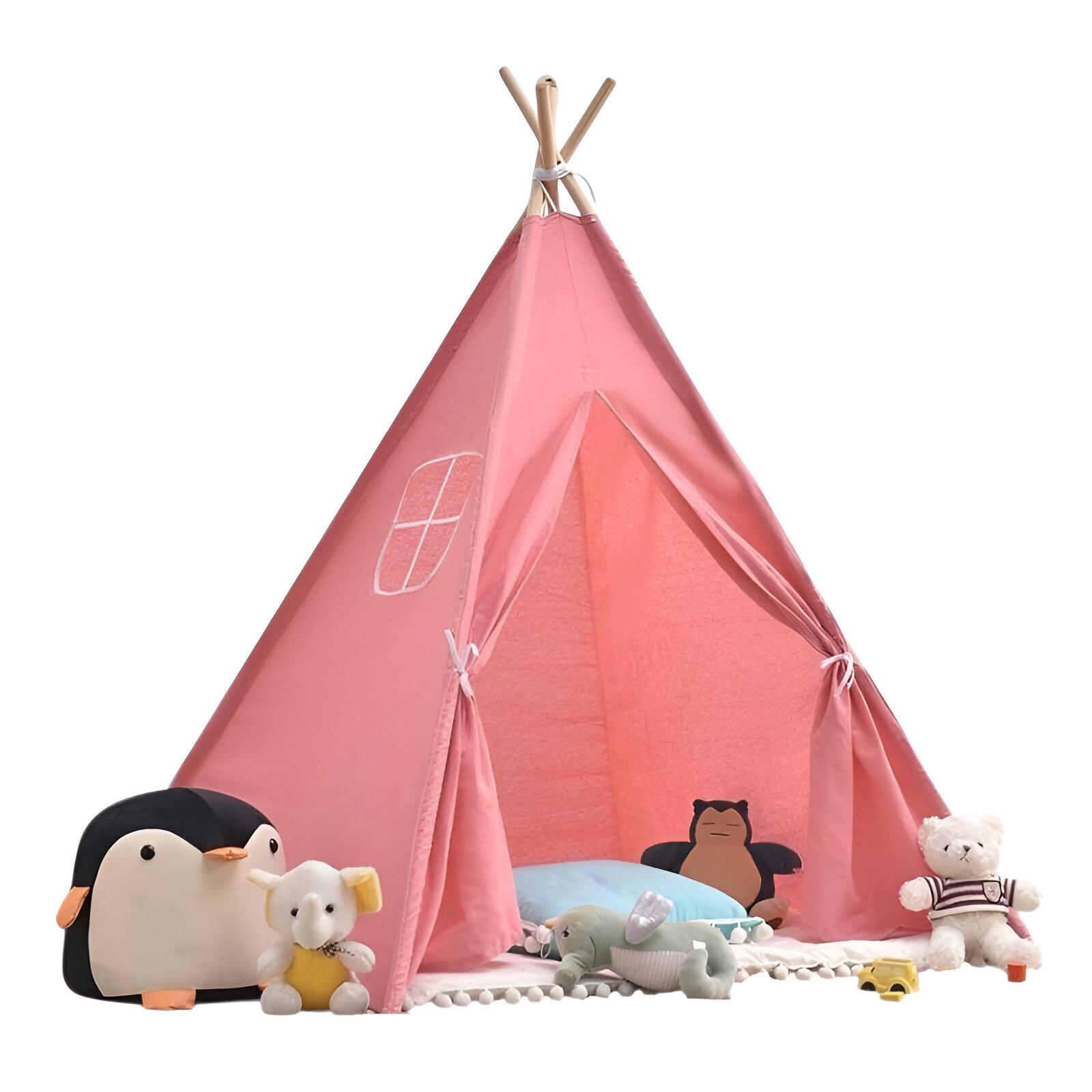 Дитячий намет-вігвам K 2103 120x100x115 см Рожевий - фото 2 Дитячий намет-вігвам K 2103 120x100x115 см Рожевий - фото 2