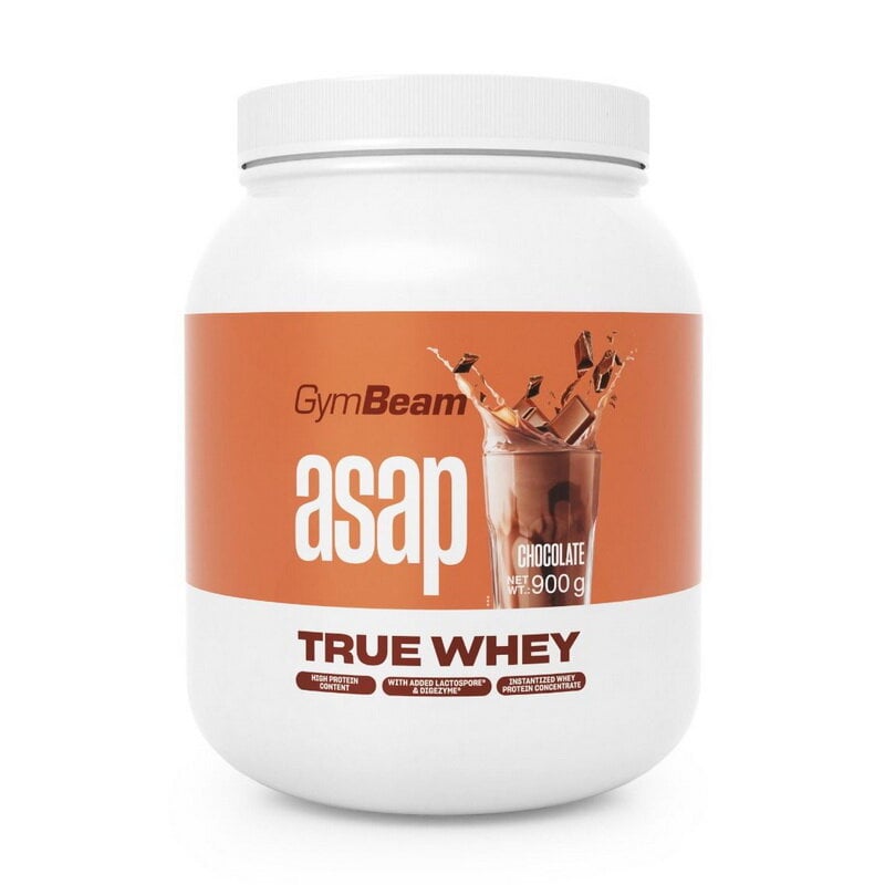 Протеин сывороточный с пробиотиком и ферментами GymBeam Asap True Whey 900 г Шоколад