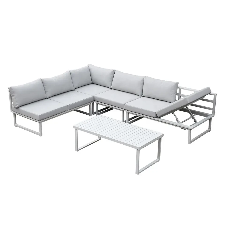 Комплект уличной мебели мягкой Loft с металлическим каркасом Серый (KS-1193-NM)