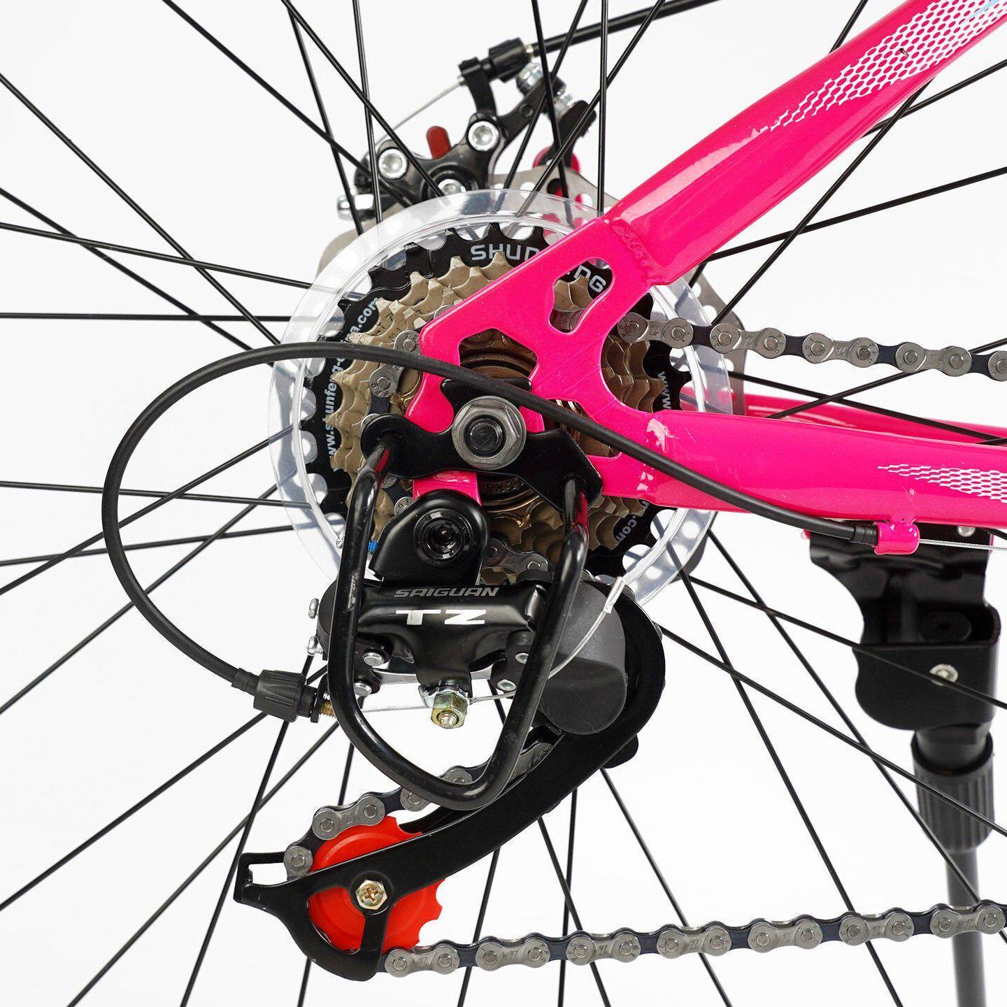 Велосипед гірський Corso KLEO 26"/15" Біло-Рожевий (593063081) - фото 4