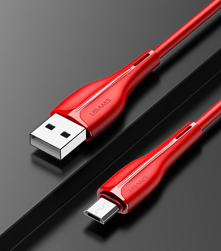 Кабель Usams SJ373 U38 microUSB 2 A 1 м Red (3151620) - фото 2