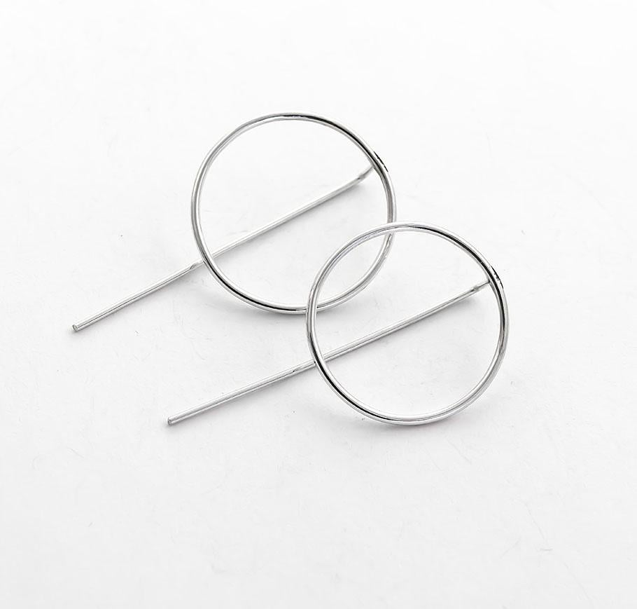 Серьги серебряные Maxi Silver 8784 Большой круг (88784)