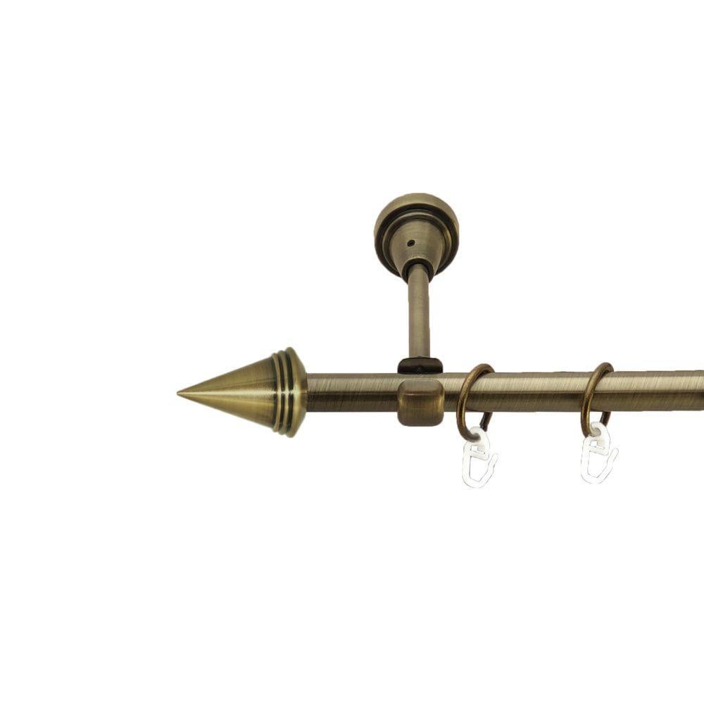 Карниз для штор Orvit Конус однорядный гладкий 16 мм 160 см Античный (7180767)