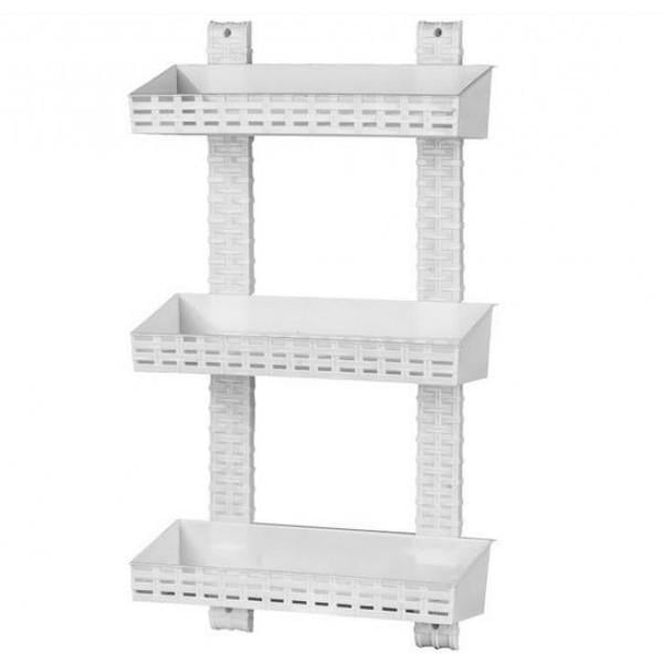 Полка R-plastic Ротанг 3 яруса Белый (6311)