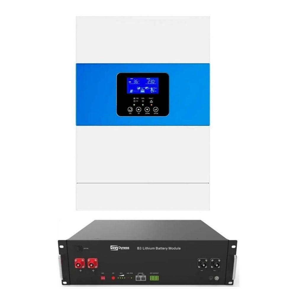 Комплект резервного живлення 6,5 кВа гібридний інвертор Daxtromn/акумулятор Dyness B3 LiFePO4/силові кабелі