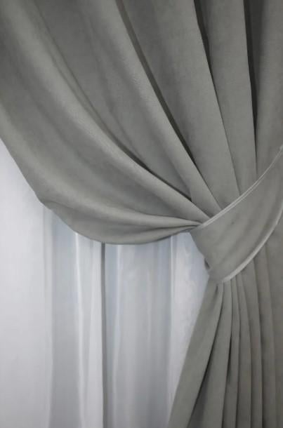 Комплект штор SPARTA на люверсах 1,5х2,7 м 2 шт. Серый (1093ш 37-0128) - фото 3 Комплект штор SPARTA на люверсах 1,5х2,7 м 2 шт. Серый (1093ш 37-0128) - фото 3