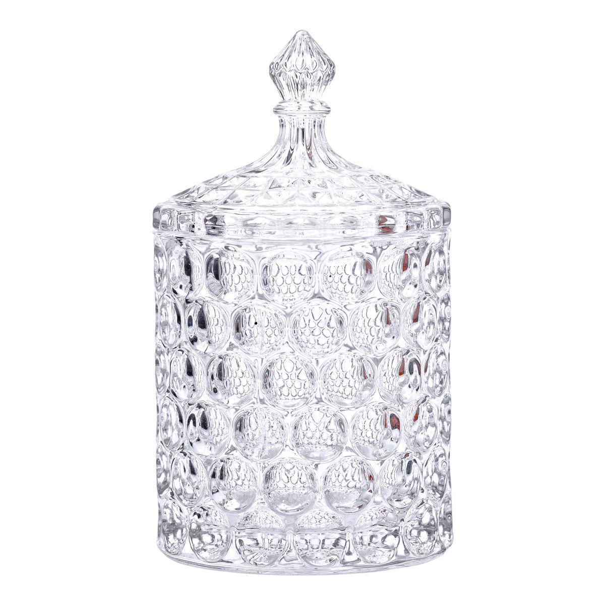 Цукерниця з кришкою кругла скляна d 7,5 см - фото 2