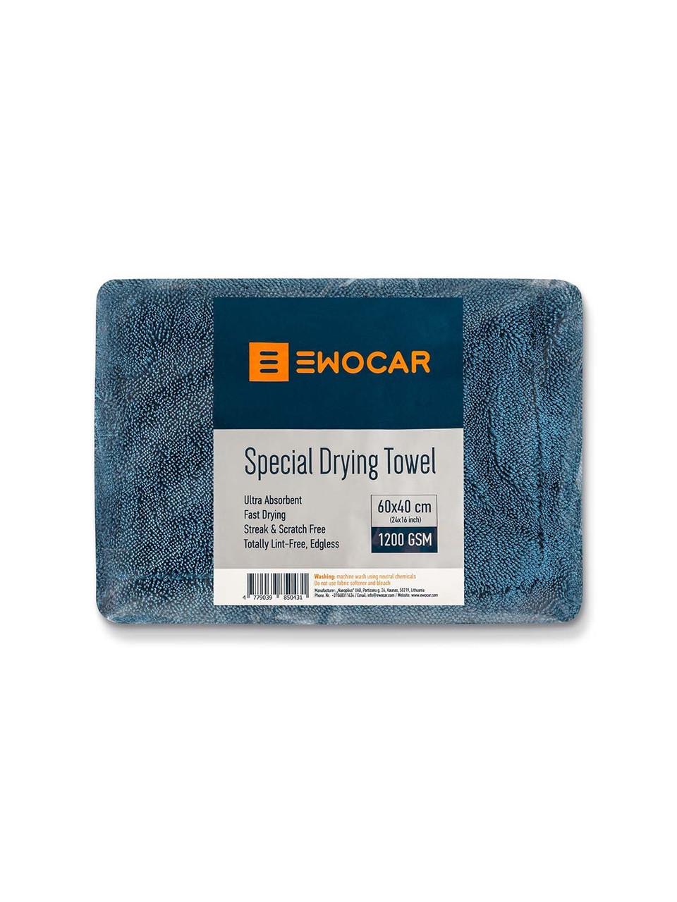 Полотенце микрофибровое Ewocar Special Drying Towel 60x40 см 1200 gsm Dark Blue (25107065)
