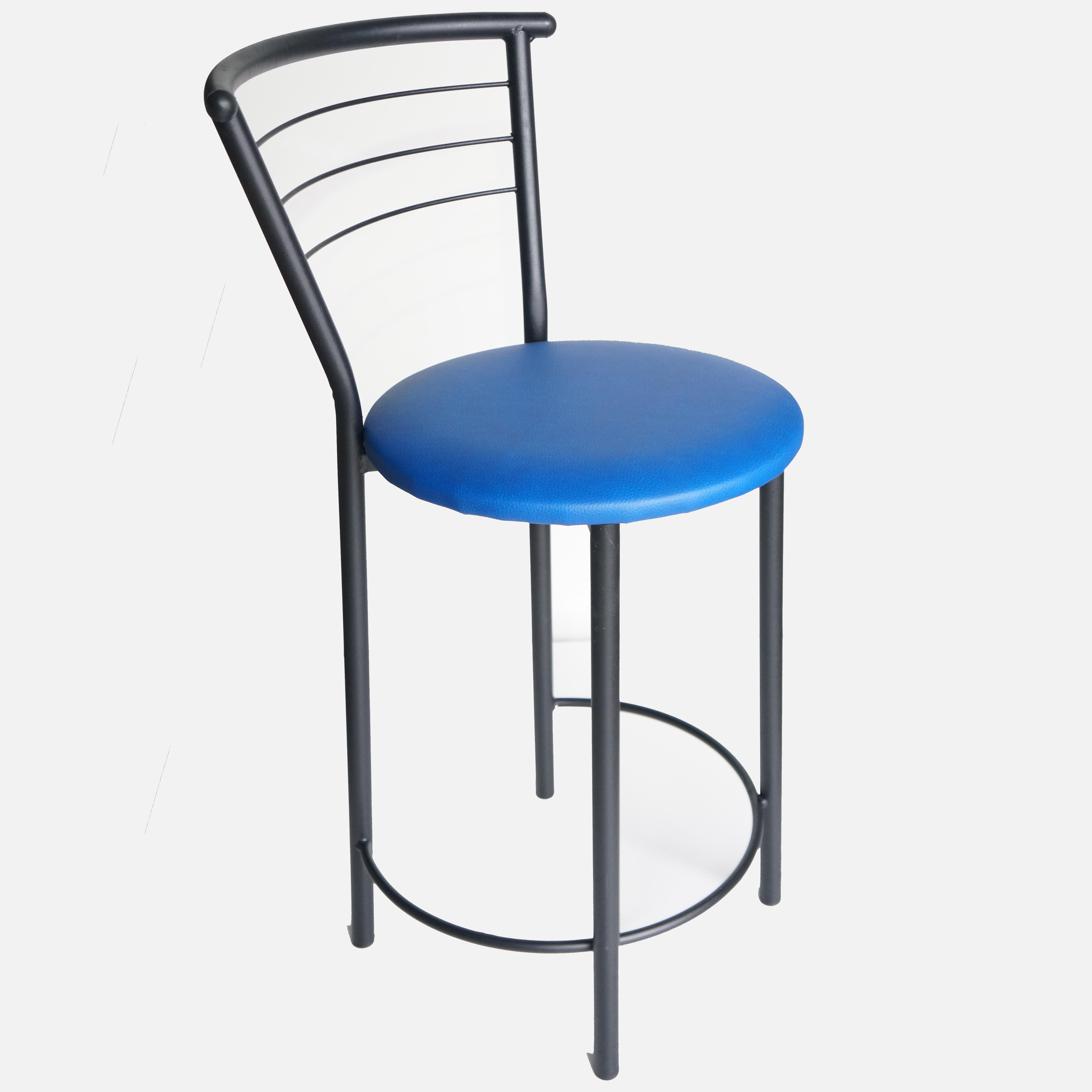 Полубарный стул АНТ Марко Черный/Синий (24441-11)