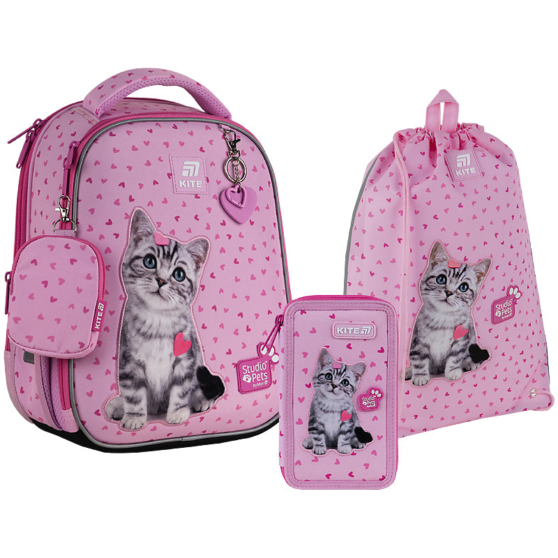 Школьный набор KITE Education Studio Pets SET_SP25-555S-1 рюкзак/пенал/сумка (4063276206992)