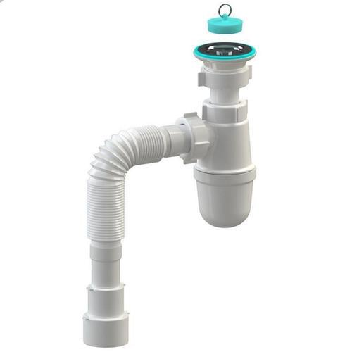Сифон для раковины SoloPlast Т0215 1 1/2" впуск Белый (127278)