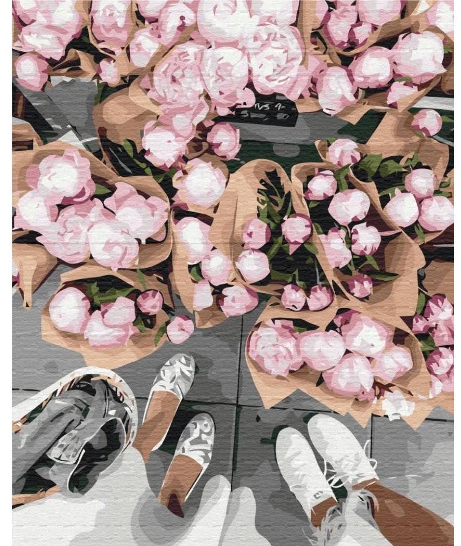 Картина по номерам BrushMe Ярмарка пионов Оксана Воробей 40х50 см (BS53320)