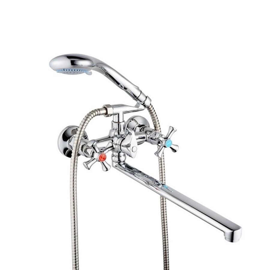 Смеситель для ванны Champion MAX 140-827 с длинным поворотным изливом и европереключателем (MI6420)