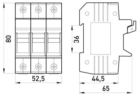 Держатель предохранителя E.NEXT e.fuse.1038.h3 3Р 32А 10х38 мм (i0300003) - фото 4