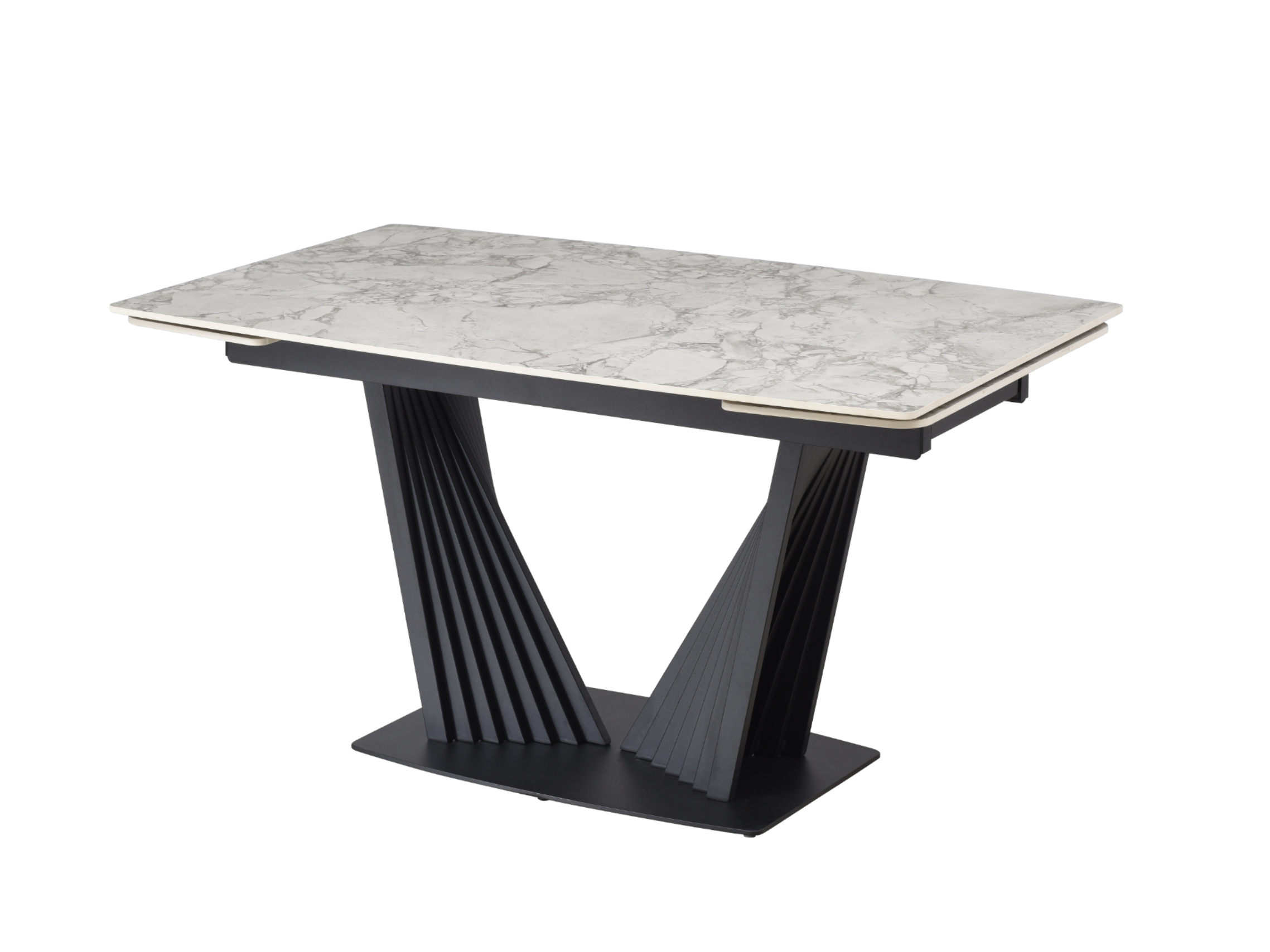 Стіл обідній розсувний Vetro Mebel Феліче 1400- 2000x900x760 мм Клауді грей/Чорний (TМL-1000-1) - фото 1 Стіл обідній розсувний Vetro Mebel Феліче 1400- 2000x900x760 мм Клауді грей/Чорний (TМL-1000-1) - фото 1