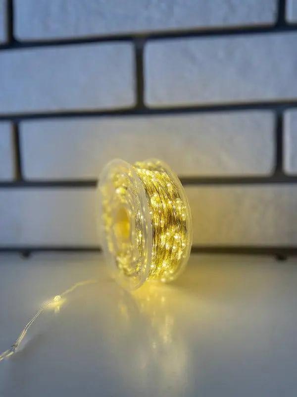 Гірлянда Роса від мережі 1000 LED 100 м Білий теплий (545645)