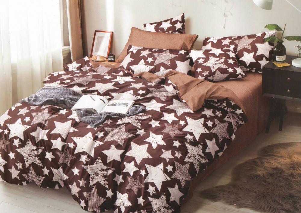 Комплект постельного белья Комфорт текстиль Сатин Артур 145x215 см Семейный 70x70 см ( КТ_pvu_3767_4_70x70 )